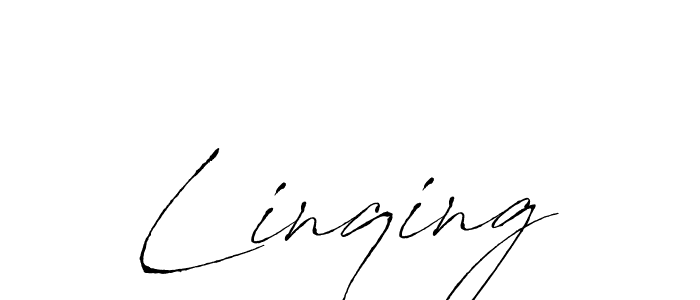 How to make Linqing signature? Antro_Vectra is a professional autograph style. Create handwritten signature for Linqing name. Linqing signature style 6 images and pictures png