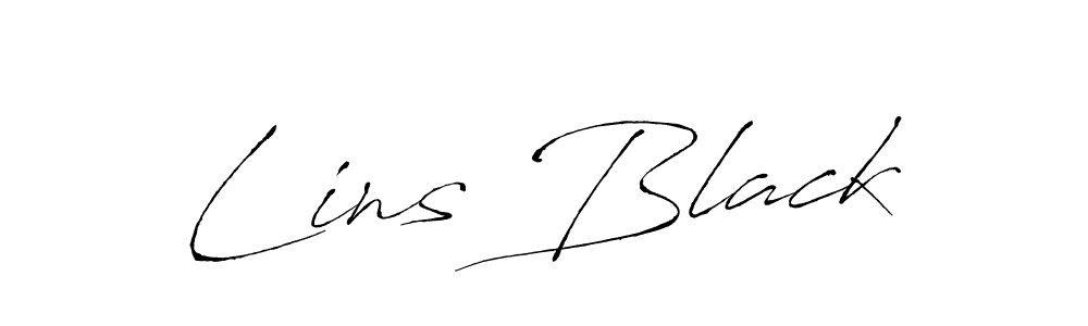 Make a beautiful signature design for name Lins Black. With this signature (Antro_Vectra) style, you can create a handwritten signature for free. Lins Black signature style 6 images and pictures png