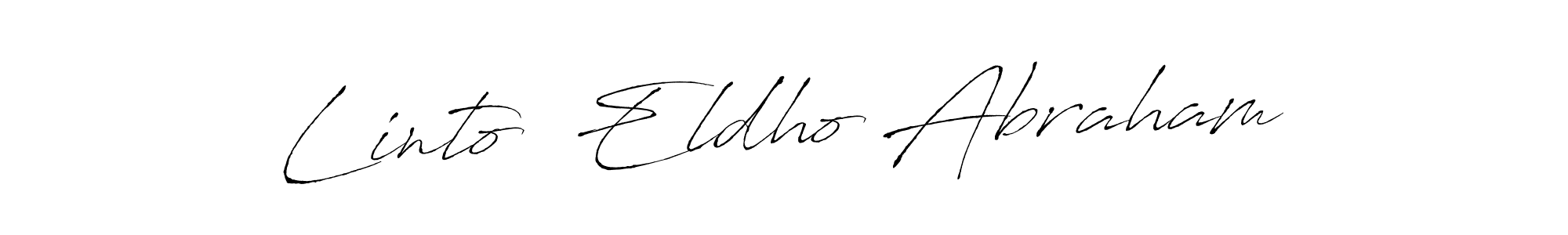 Make a short Linto  Eldho Abraham signature style. Manage your documents anywhere anytime using Antro_Vectra. Create and add eSignatures, submit forms, share and send files easily. Linto  Eldho Abraham signature style 6 images and pictures png