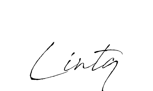 You should practise on your own different ways (Antro_Vectra) to write your name (Lintq) in signature. don't let someone else do it for you. Lintq signature style 6 images and pictures png