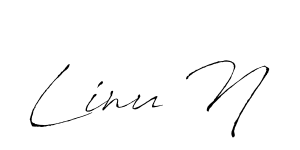 How to Draw Linu N signature style? Antro_Vectra is a latest design signature styles for name Linu N. Linu N signature style 6 images and pictures png