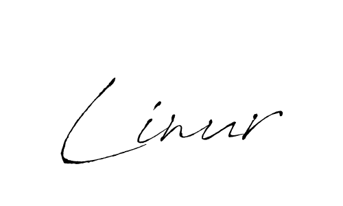 You should practise on your own different ways (Antro_Vectra) to write your name (Linur) in signature. don't let someone else do it for you. Linur signature style 6 images and pictures png