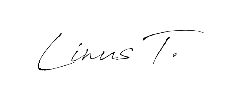 if you are searching for the best signature style for your name Linus T.. so please give up your signature search. here we have designed multiple signature styles  using Antro_Vectra. Linus T. signature style 6 images and pictures png