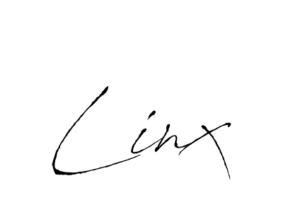 Design your own signature with our free online signature maker. With this signature software, you can create a handwritten (Antro_Vectra) signature for name Linx. Linx signature style 6 images and pictures png