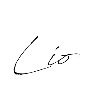 Antro_Vectra is a professional signature style that is perfect for those who want to add a touch of class to their signature. It is also a great choice for those who want to make their signature more unique. Get Lio name to fancy signature for free. Lio signature style 6 images and pictures png