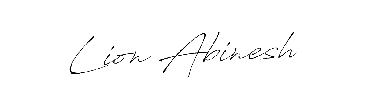 How to make Lion Abinesh name signature. Use Antro_Vectra style for creating short signs online. This is the latest handwritten sign. Lion Abinesh signature style 6 images and pictures png
