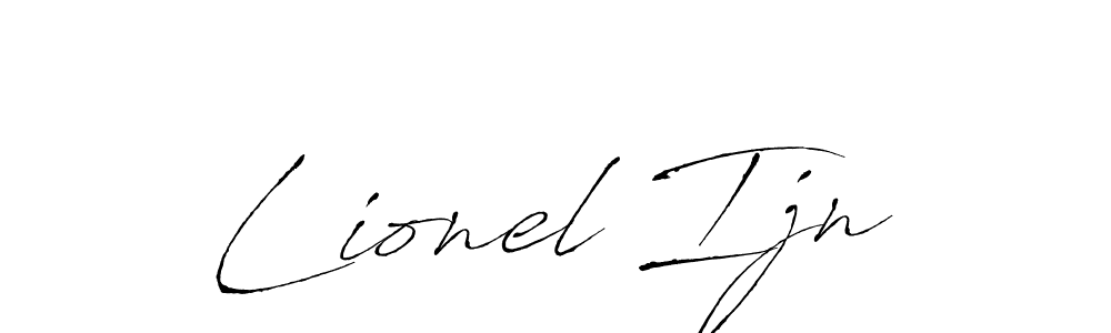 How to make Lionel Ijn signature? Antro_Vectra is a professional autograph style. Create handwritten signature for Lionel Ijn name. Lionel Ijn signature style 6 images and pictures png