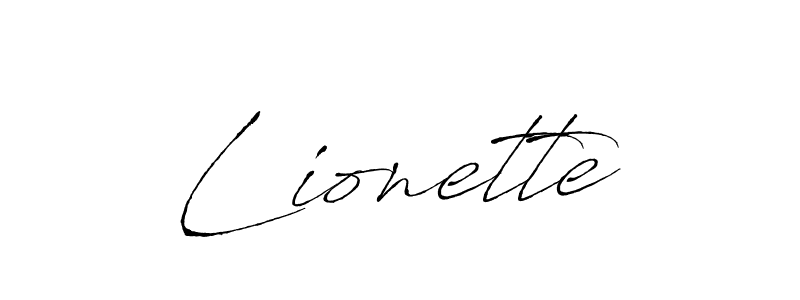 Lionette stylish signature style. Best Handwritten Sign (Antro_Vectra) for my name. Handwritten Signature Collection Ideas for my name Lionette. Lionette signature style 6 images and pictures png