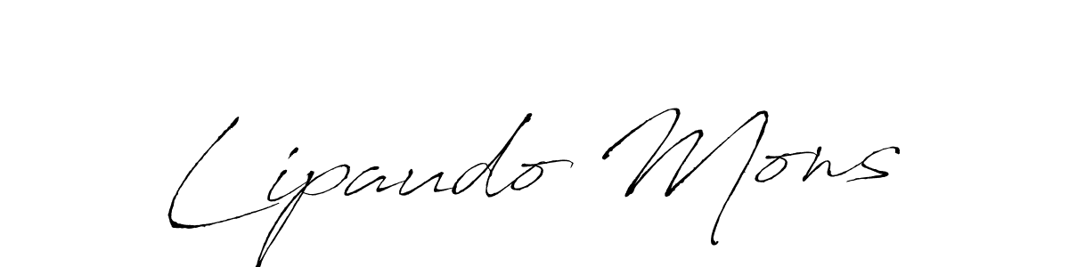 Create a beautiful signature design for name Lipaudo Mons. With this signature (Antro_Vectra) fonts, you can make a handwritten signature for free. Lipaudo Mons signature style 6 images and pictures png