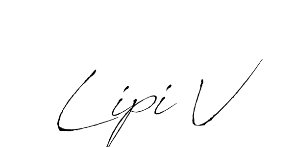 How to make Lipi V name signature. Use Antro_Vectra style for creating short signs online. This is the latest handwritten sign. Lipi V signature style 6 images and pictures png
