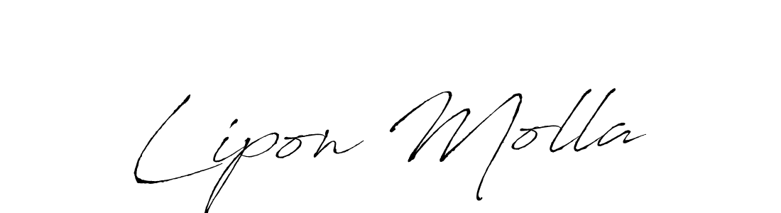 Design your own signature with our free online signature maker. With this signature software, you can create a handwritten (Antro_Vectra) signature for name Lipon Molla. Lipon Molla signature style 6 images and pictures png