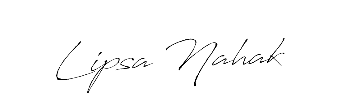 Make a beautiful signature design for name Lipsa Nahak. With this signature (Antro_Vectra) style, you can create a handwritten signature for free. Lipsa Nahak signature style 6 images and pictures png