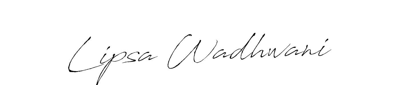 Antro_Vectra is a professional signature style that is perfect for those who want to add a touch of class to their signature. It is also a great choice for those who want to make their signature more unique. Get Lipsa Wadhwani name to fancy signature for free. Lipsa Wadhwani signature style 6 images and pictures png