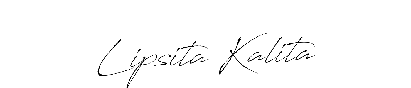 You should practise on your own different ways (Antro_Vectra) to write your name (Lipsita Kalita) in signature. don't let someone else do it for you. Lipsita Kalita signature style 6 images and pictures png