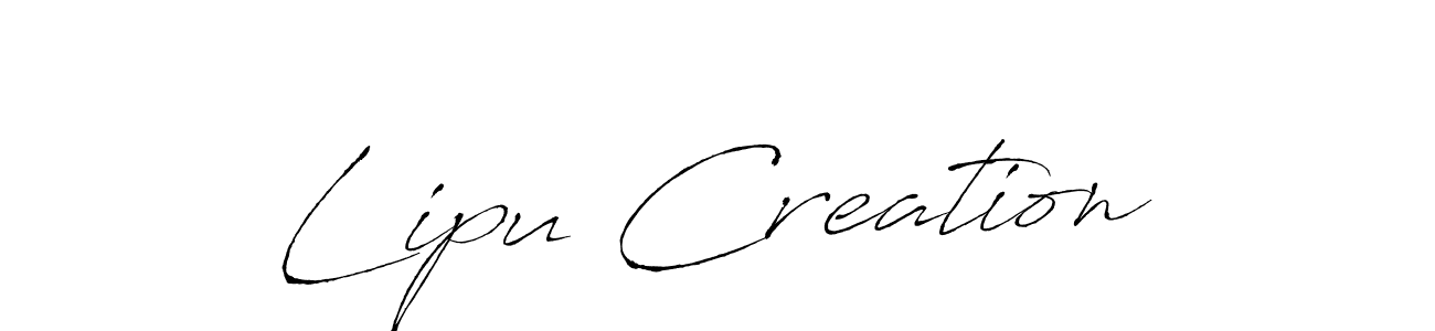 How to make Lipu Creation name signature. Use Antro_Vectra style for creating short signs online. This is the latest handwritten sign. Lipu Creation signature style 6 images and pictures png