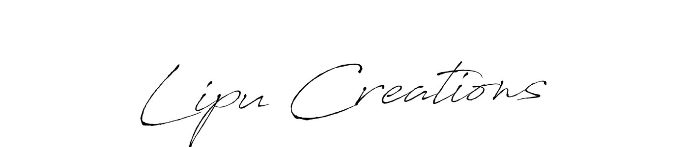 Antro_Vectra is a professional signature style that is perfect for those who want to add a touch of class to their signature. It is also a great choice for those who want to make their signature more unique. Get Lipu Creations name to fancy signature for free. Lipu Creations signature style 6 images and pictures png