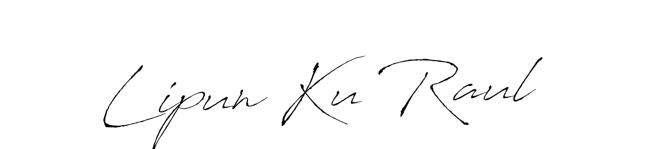 How to make Lipun Ku Raul name signature. Use Antro_Vectra style for creating short signs online. This is the latest handwritten sign. Lipun Ku Raul signature style 6 images and pictures png