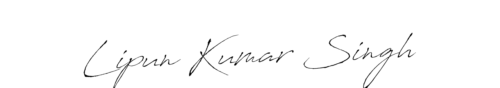 Make a beautiful signature design for name Lipun Kumar Singh. With this signature (Antro_Vectra) style, you can create a handwritten signature for free. Lipun Kumar Singh signature style 6 images and pictures png