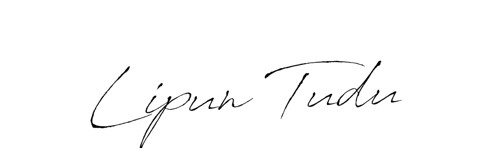 You should practise on your own different ways (Antro_Vectra) to write your name (Lipun Tudu) in signature. don't let someone else do it for you. Lipun Tudu signature style 6 images and pictures png