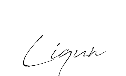 Liqun stylish signature style. Best Handwritten Sign (Antro_Vectra) for my name. Handwritten Signature Collection Ideas for my name Liqun. Liqun signature style 6 images and pictures png
