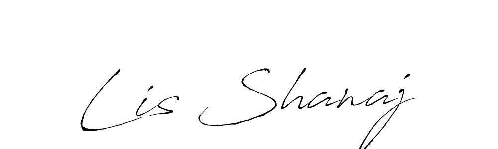 Make a beautiful signature design for name Lis Shanaj. With this signature (Antro_Vectra) style, you can create a handwritten signature for free. Lis Shanaj signature style 6 images and pictures png