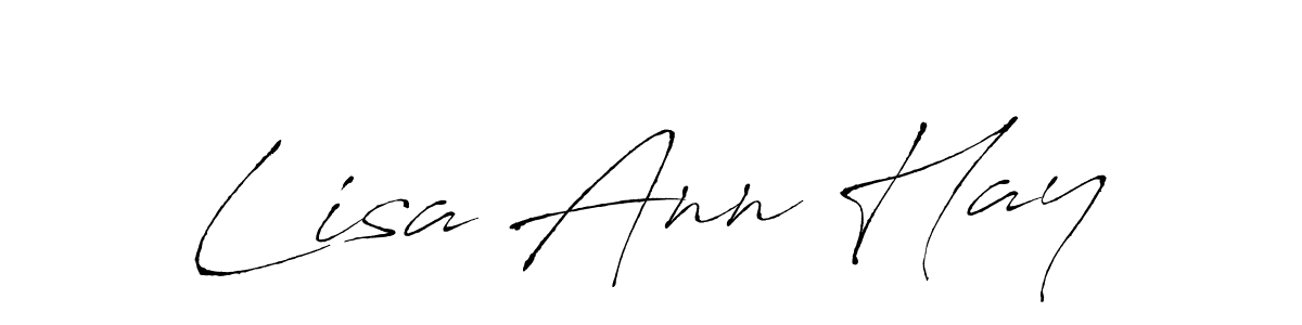 You should practise on your own different ways (Antro_Vectra) to write your name (Lisa Ann Hay) in signature. don't let someone else do it for you. Lisa Ann Hay signature style 6 images and pictures png
