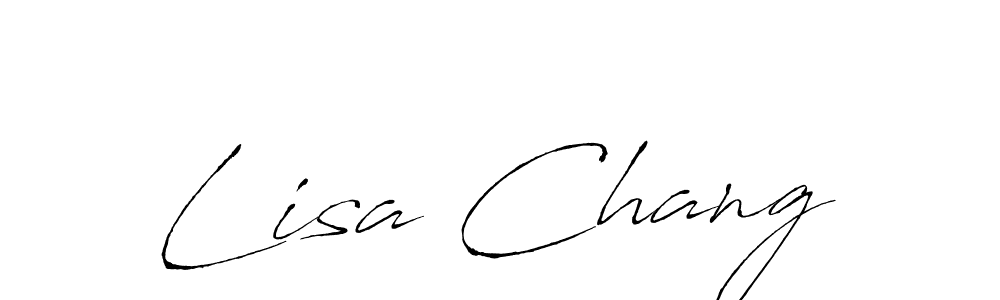 Design your own signature with our free online signature maker. With this signature software, you can create a handwritten (Antro_Vectra) signature for name Lisa Chang. Lisa Chang signature style 6 images and pictures png