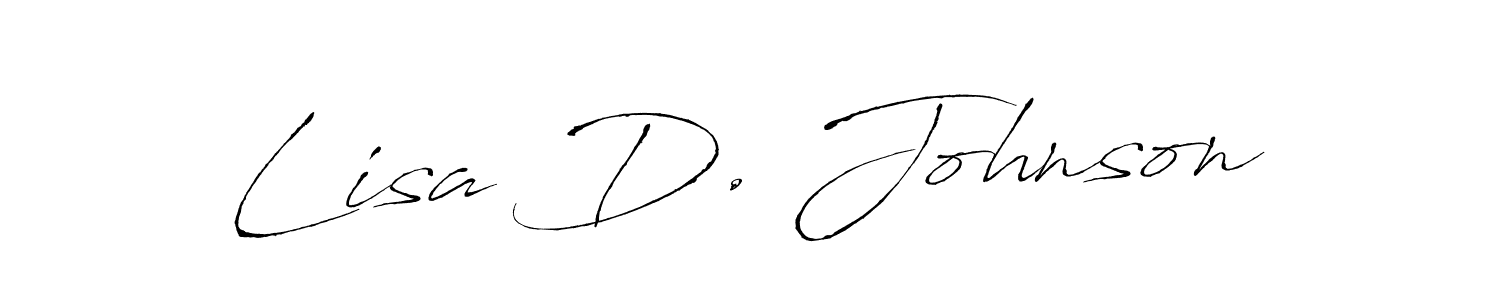 Make a beautiful signature design for name Lisa D. Johnson. With this signature (Antro_Vectra) style, you can create a handwritten signature for free. Lisa D. Johnson signature style 6 images and pictures png