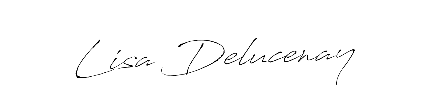 Use a signature maker to create a handwritten signature online. With this signature software, you can design (Antro_Vectra) your own signature for name Lisa Delucenay. Lisa Delucenay signature style 6 images and pictures png