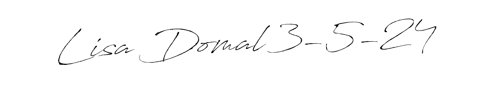 How to make Lisa Domal 3-5-24 name signature. Use Antro_Vectra style for creating short signs online. This is the latest handwritten sign. Lisa Domal 3-5-24 signature style 6 images and pictures png