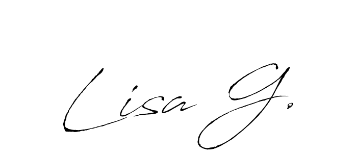 Similarly Antro_Vectra is the best handwritten signature design. Signature creator online .You can use it as an online autograph creator for name Lisa G.. Lisa G. signature style 6 images and pictures png