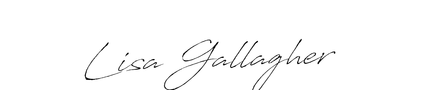 Lisa Gallagher stylish signature style. Best Handwritten Sign (Antro_Vectra) for my name. Handwritten Signature Collection Ideas for my name Lisa Gallagher. Lisa Gallagher signature style 6 images and pictures png