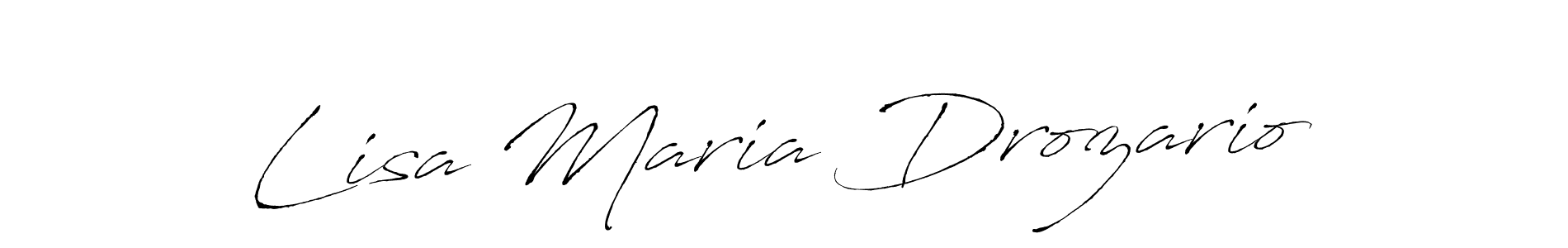 Make a beautiful signature design for name Lisa Maria Drozario. With this signature (Antro_Vectra) style, you can create a handwritten signature for free. Lisa Maria Drozario signature style 6 images and pictures png