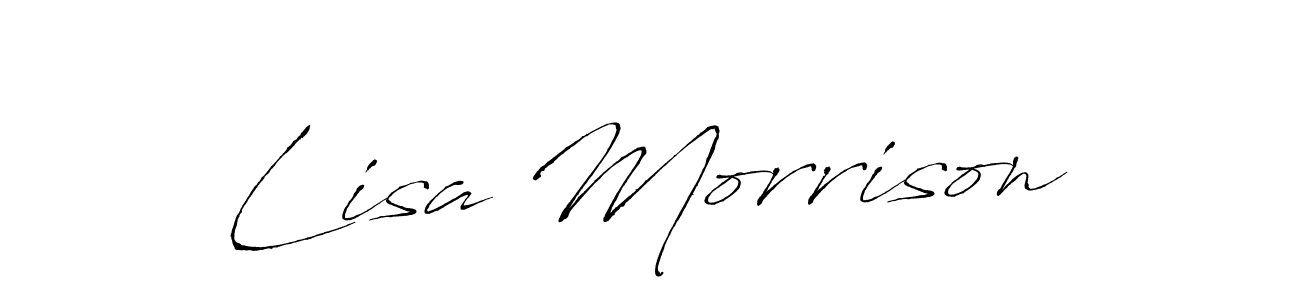 How to make Lisa Morrison name signature. Use Antro_Vectra style for creating short signs online. This is the latest handwritten sign. Lisa Morrison signature style 6 images and pictures png