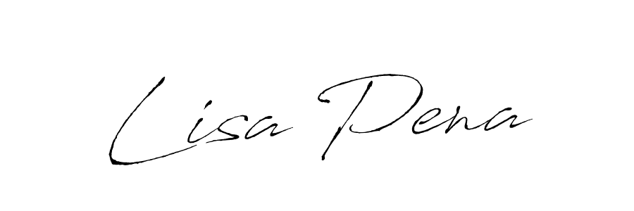 Make a beautiful signature design for name Lisa Pena. With this signature (Antro_Vectra) style, you can create a handwritten signature for free. Lisa Pena signature style 6 images and pictures png