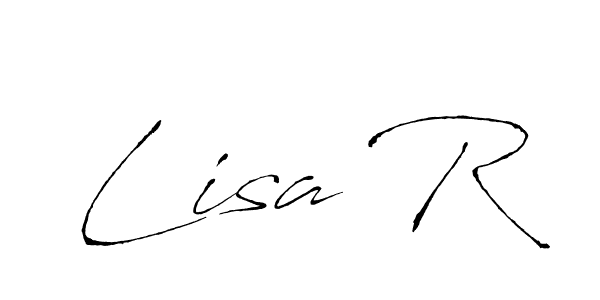 Lisa R stylish signature style. Best Handwritten Sign (Antro_Vectra) for my name. Handwritten Signature Collection Ideas for my name Lisa R. Lisa R signature style 6 images and pictures png