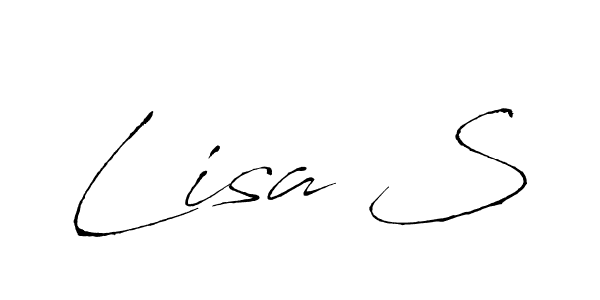 Use a signature maker to create a handwritten signature online. With this signature software, you can design (Antro_Vectra) your own signature for name Lisa S. Lisa S signature style 6 images and pictures png