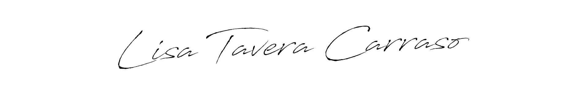 You should practise on your own different ways (Antro_Vectra) to write your name (Lisa Tavera Carraso) in signature. don't let someone else do it for you. Lisa Tavera Carraso signature style 6 images and pictures png