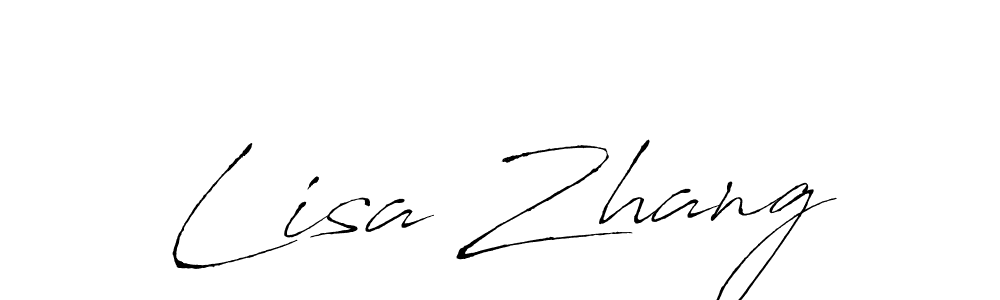 You should practise on your own different ways (Antro_Vectra) to write your name (Lisa Zhang) in signature. don't let someone else do it for you. Lisa Zhang signature style 6 images and pictures png