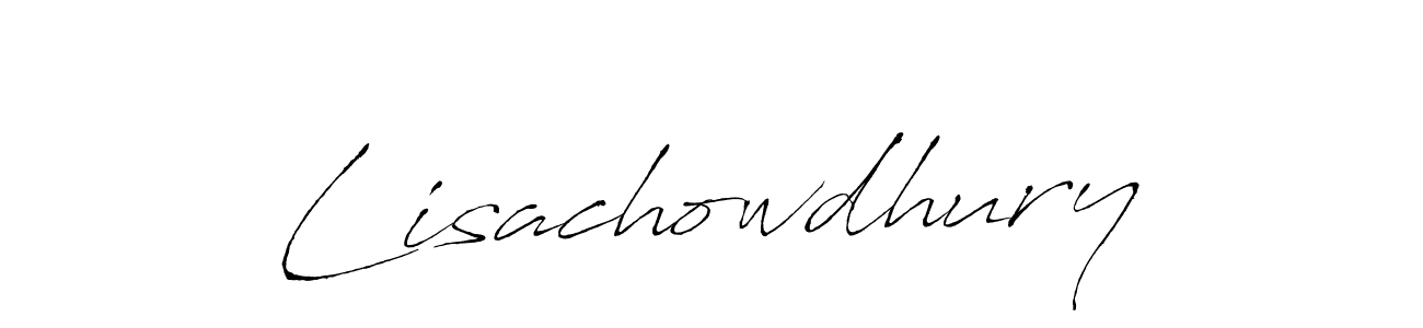 Make a beautiful signature design for name Lisachowdhury. With this signature (Antro_Vectra) style, you can create a handwritten signature for free. Lisachowdhury signature style 6 images and pictures png