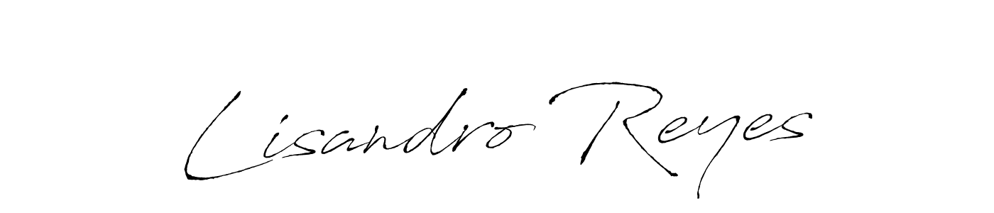 How to make Lisandro Reyes name signature. Use Antro_Vectra style for creating short signs online. This is the latest handwritten sign. Lisandro Reyes signature style 6 images and pictures png