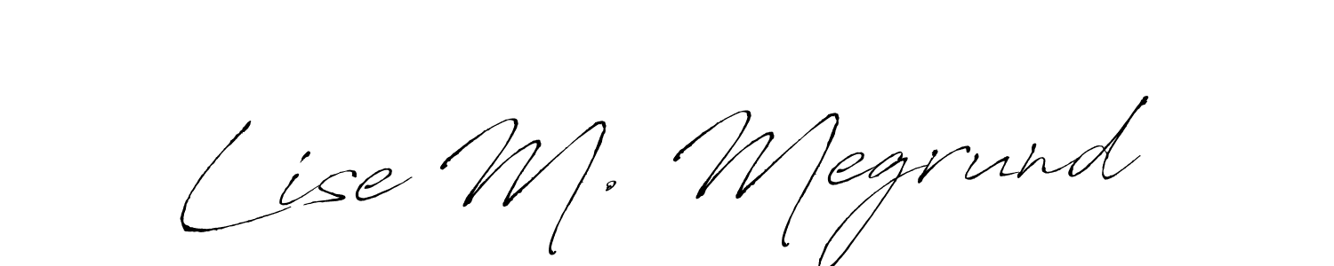 Similarly Antro_Vectra is the best handwritten signature design. Signature creator online .You can use it as an online autograph creator for name Lise M. Megrund. Lise M. Megrund signature style 6 images and pictures png