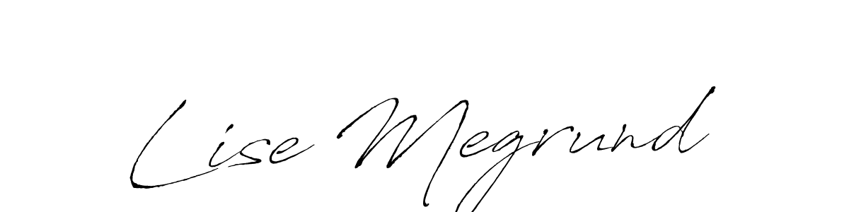 How to make Lise Megrund name signature. Use Antro_Vectra style for creating short signs online. This is the latest handwritten sign. Lise Megrund signature style 6 images and pictures png