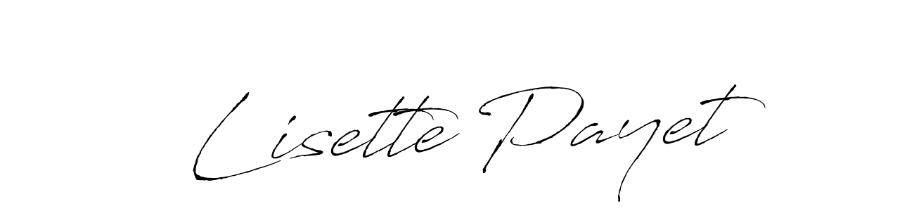 How to make Lisette Payet name signature. Use Antro_Vectra style for creating short signs online. This is the latest handwritten sign. Lisette Payet signature style 6 images and pictures png
