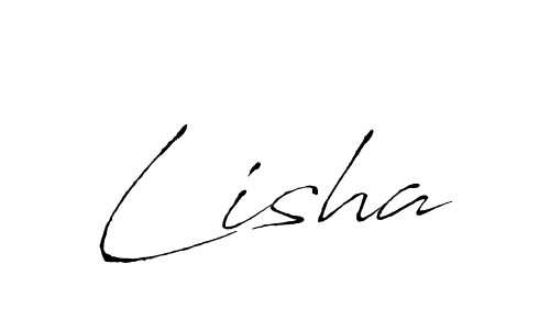 Lisha stylish signature style. Best Handwritten Sign (Antro_Vectra) for my name. Handwritten Signature Collection Ideas for my name Lisha. Lisha signature style 6 images and pictures png