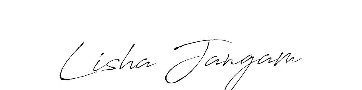 This is the best signature style for the Lisha Jangam name. Also you like these signature font (Antro_Vectra). Mix name signature. Lisha Jangam signature style 6 images and pictures png