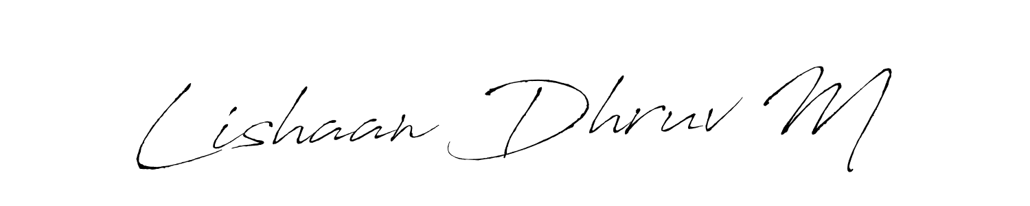 Antro_Vectra is a professional signature style that is perfect for those who want to add a touch of class to their signature. It is also a great choice for those who want to make their signature more unique. Get Lishaan Dhruv M name to fancy signature for free. Lishaan Dhruv M signature style 6 images and pictures png