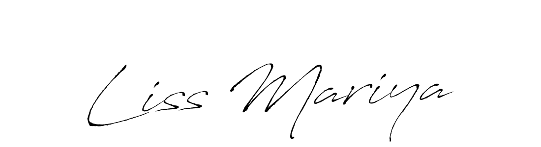 Make a beautiful signature design for name Liss Mariya. With this signature (Antro_Vectra) style, you can create a handwritten signature for free. Liss Mariya signature style 6 images and pictures png