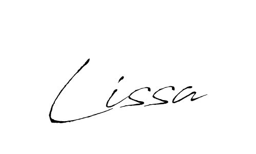 You should practise on your own different ways (Antro_Vectra) to write your name (Lissa) in signature. don't let someone else do it for you. Lissa signature style 6 images and pictures png