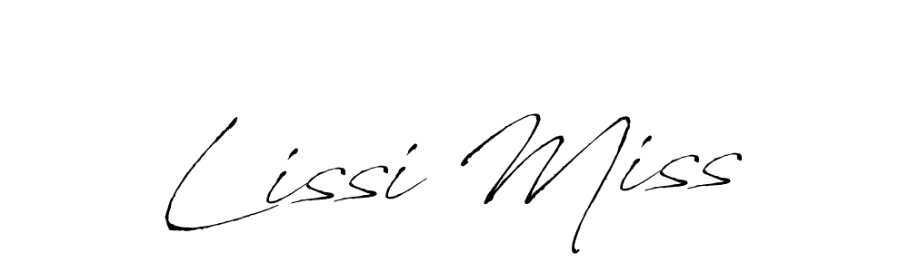 The best way (Antro_Vectra) to make a short signature is to pick only two or three words in your name. The name Lissi Miss include a total of six letters. For converting this name. Lissi Miss signature style 6 images and pictures png